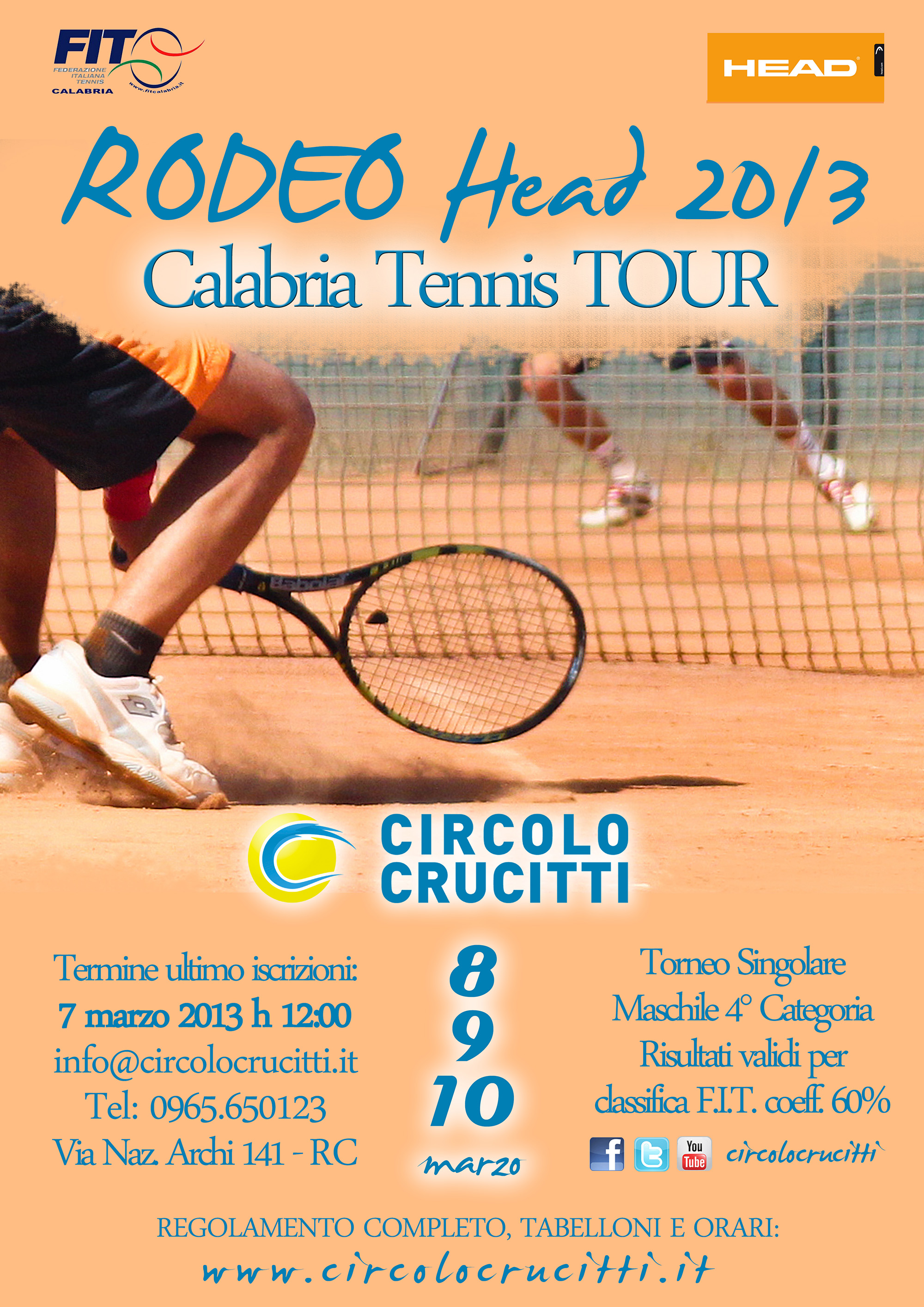 Rodeo Head 2013: Rinvio a domani 9 Marzo al CT Crucitti (RC) causa pioggia