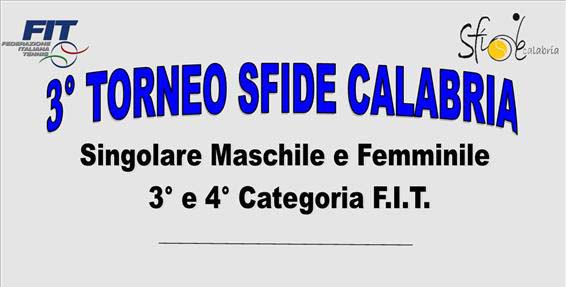 CT Sfide Calabria: III Torneo Nazionale di 3a Categoria Singolare Maschile dall’11 al 20 ottobre 2013.