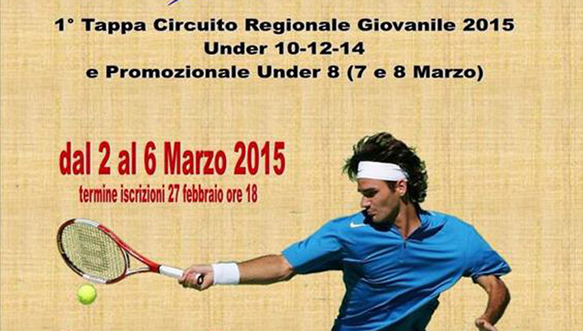 Il CT Sfide Calabria di Belvedere Marittimo(CS) :  prima tappa del Circuito regionale giovanile 2015 sing. M/F – dal 2 al 6 marzo 2015
