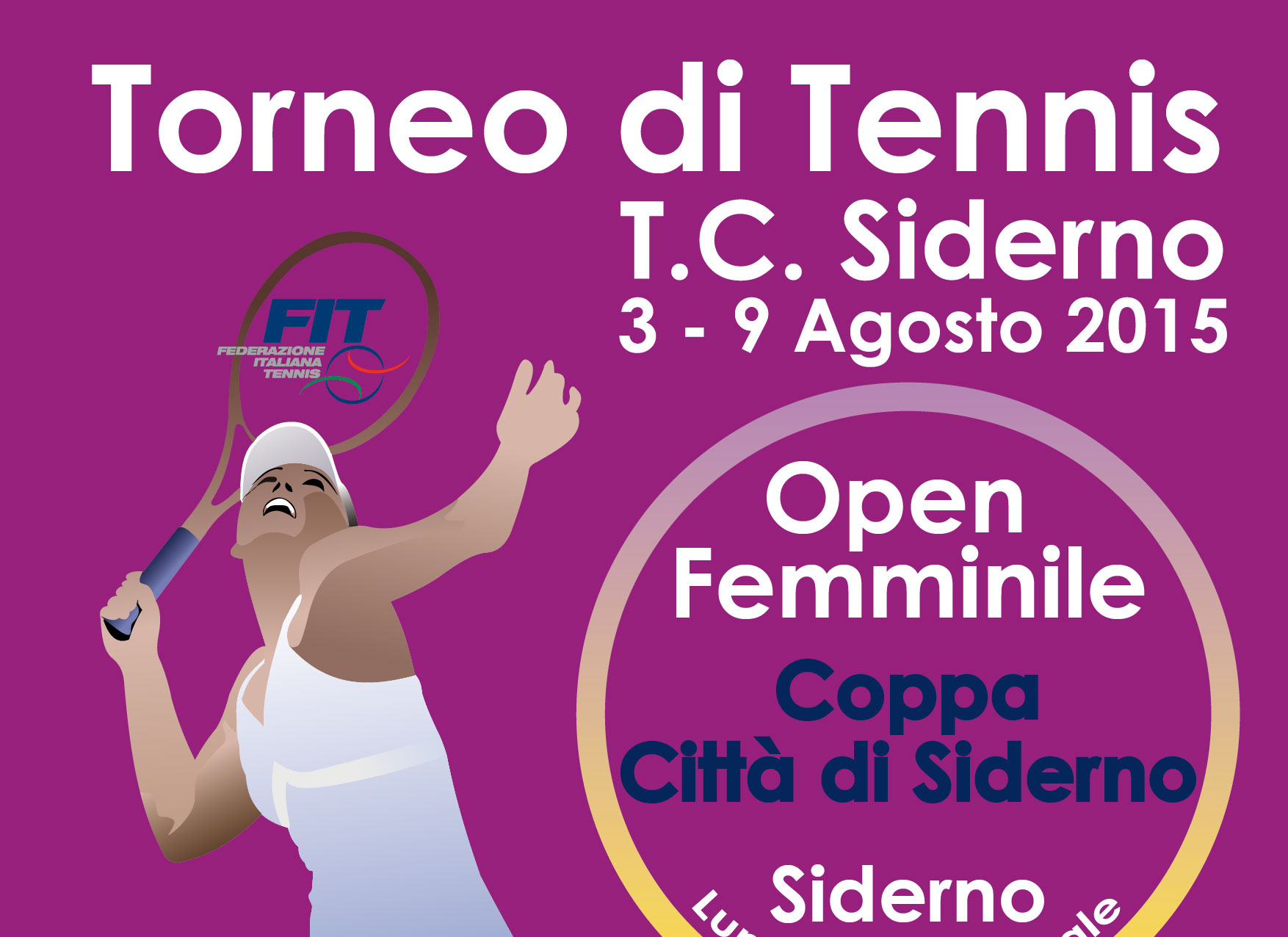 Tennis Club Siderno: presentato l’ Open Femminile Coppa Citta’ di Siderno