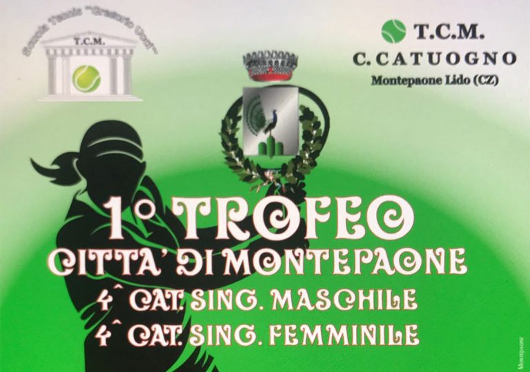 TC CATUOGNO: 1° Trofeo Montepaone – Singolare M/F dal 22 Settembre al 1 Ottobre 2017