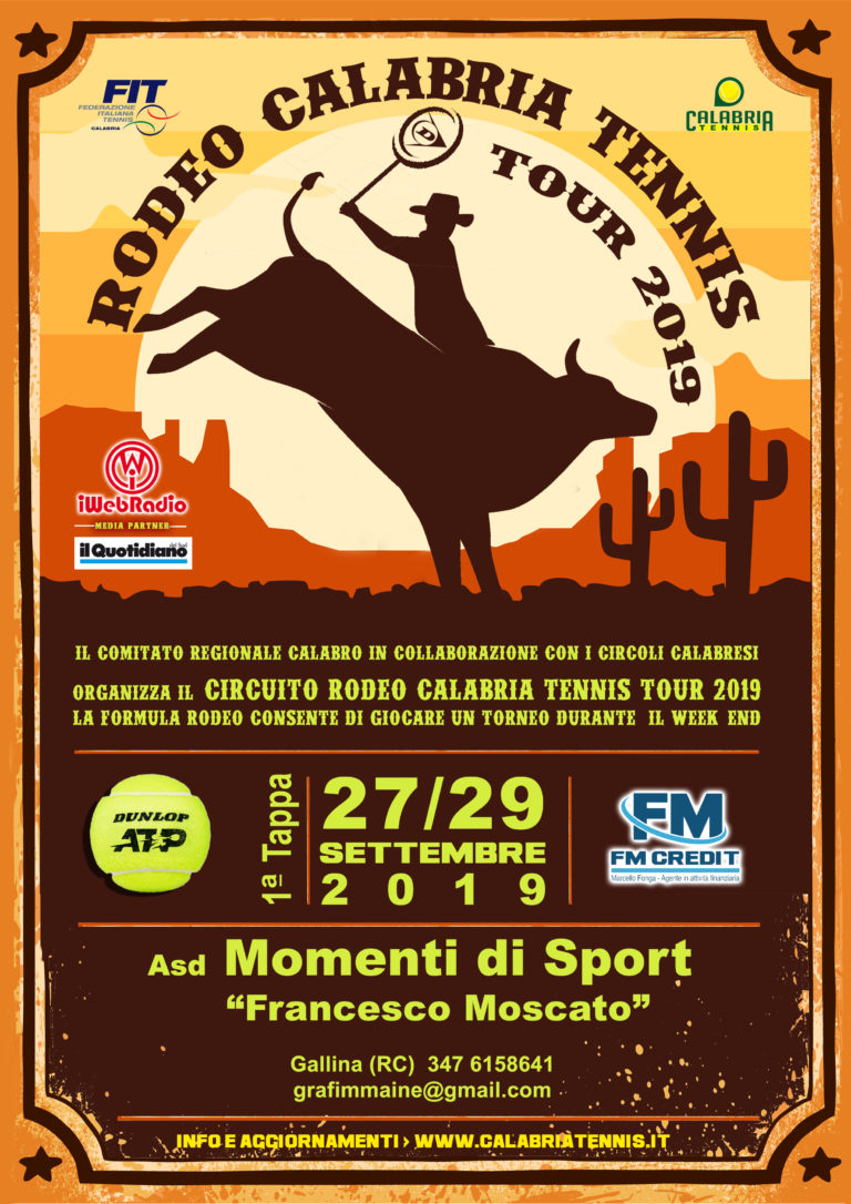 Circuito Rodeo Calabria Tennis – Start il 27 Settembre al CT Momenti di Sport -Gallina (RC)