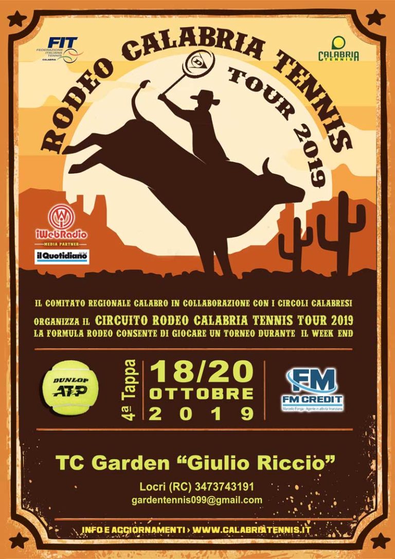 Rodeo Calabria Tennis 2019 – 4^ Tappa – TC Garden Locri