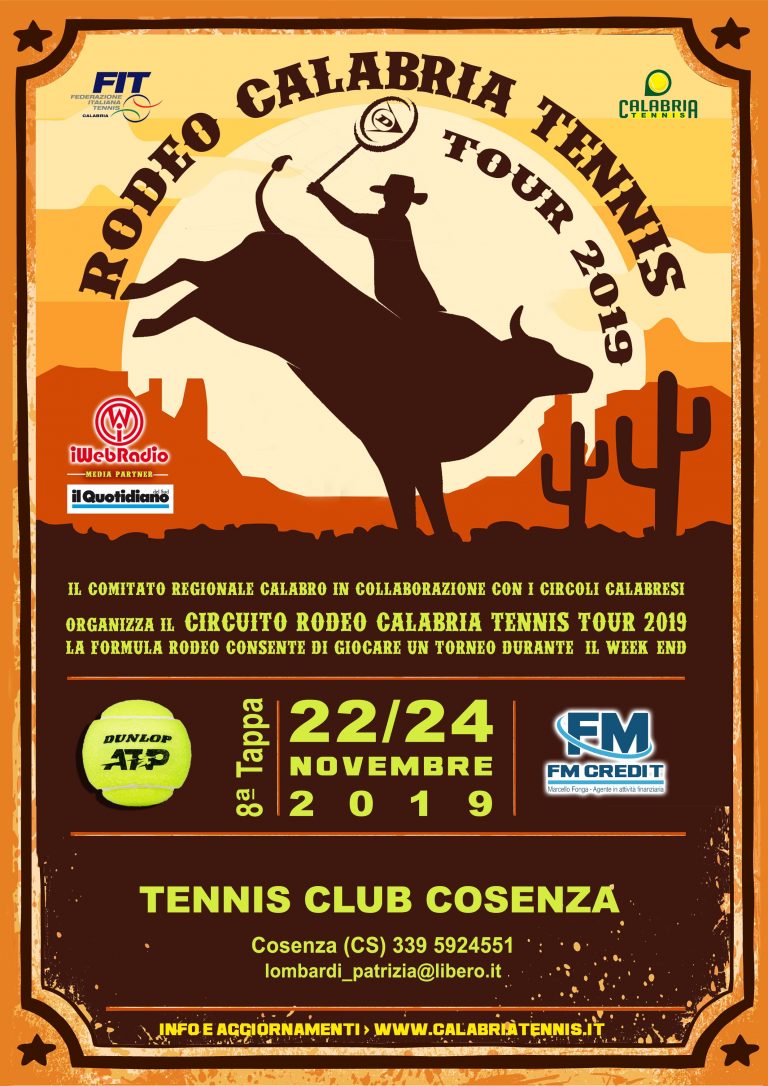 Rodeo Calabria Tennis 2019 – 8^ Tappa CT Cosenza (CS)