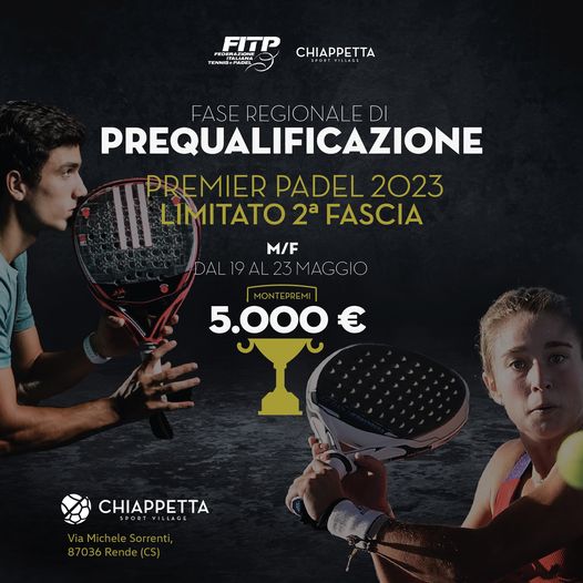 CHIAPPETTA SV – PRE QUALI PREMIER 2023 Fase Regionale