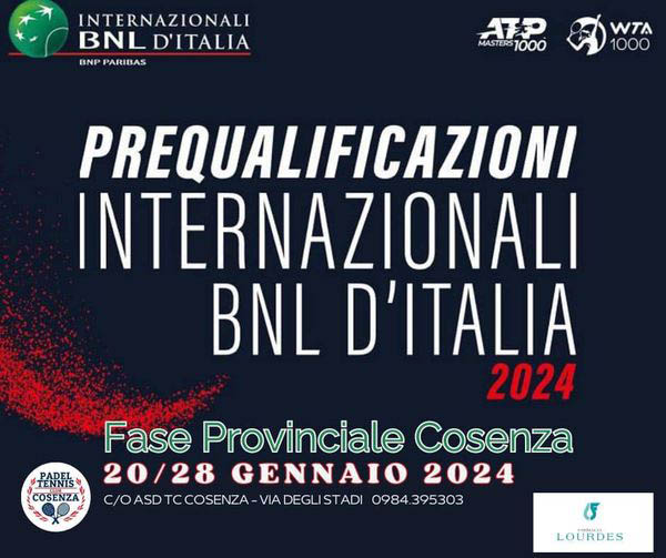 TC COSENZA: PRE QUALI BNL 2024 – PROVINCIALI IV CATEGORIA